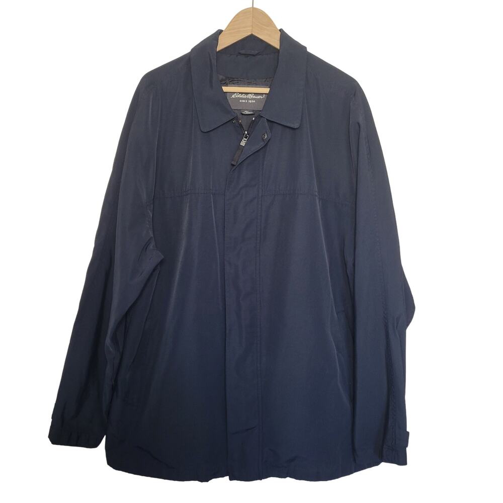 Eddie Bauer‎ Men's Full Zip Jacket Outdoor Outfitter Size XL Navy Blue Travel